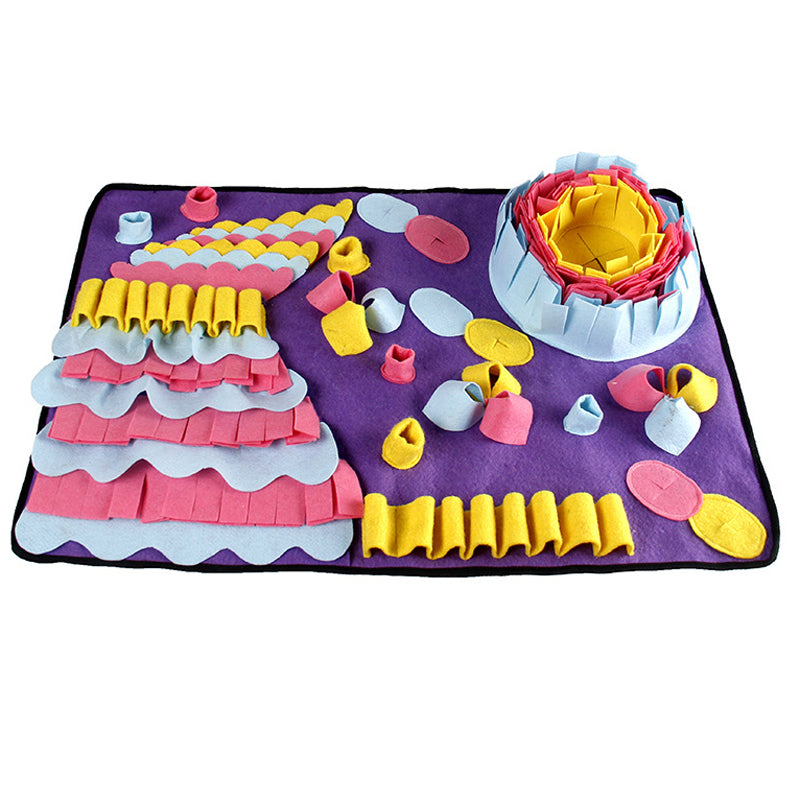 Pet sniffing pad dog cat machine washing sniffing blanket bite puzzle relief stress slow food environmental protection training blanket
