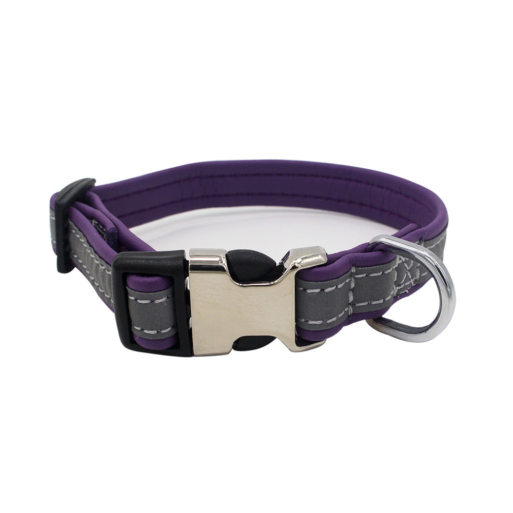 Microfiber reflective pet collar
