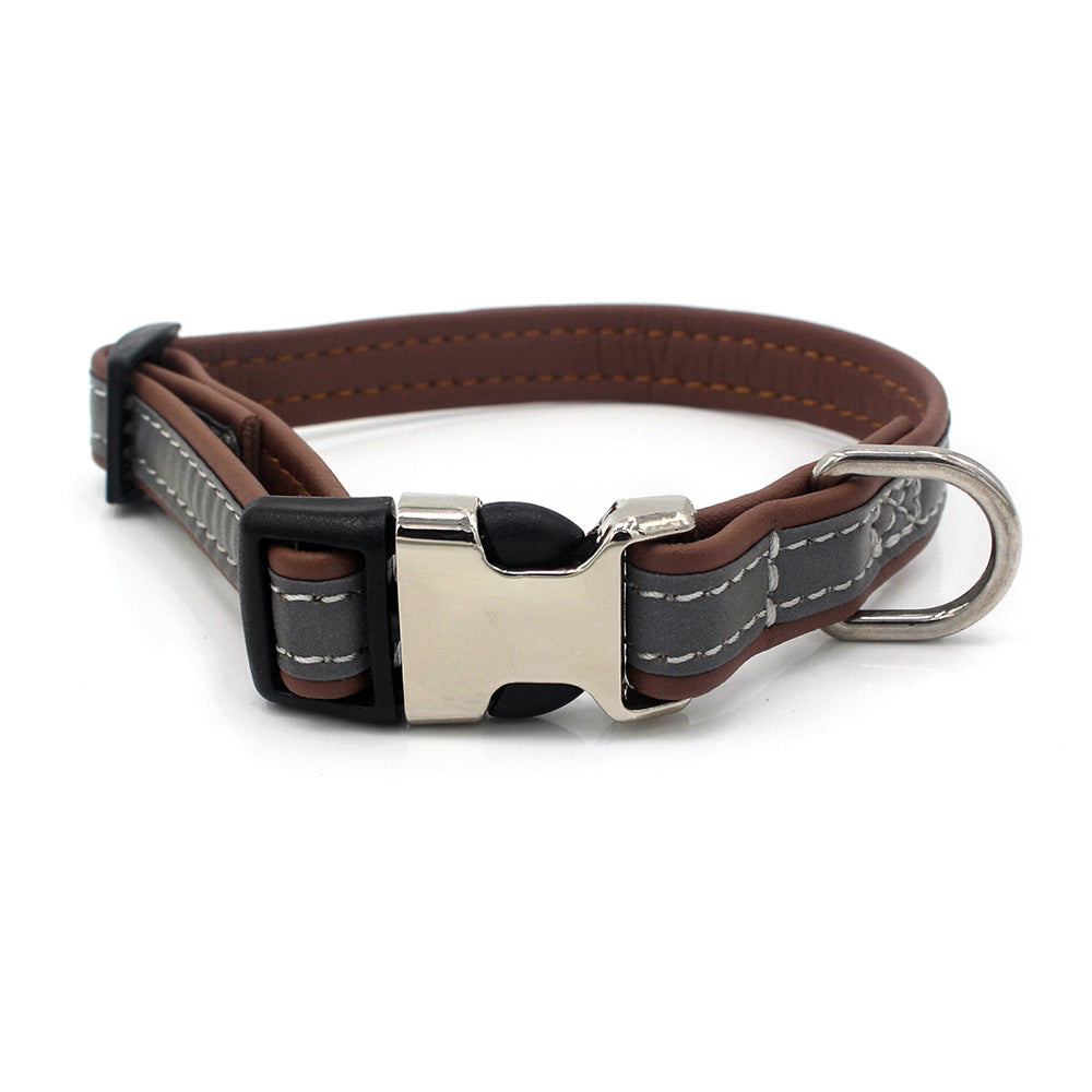 Microfiber reflective pet collar