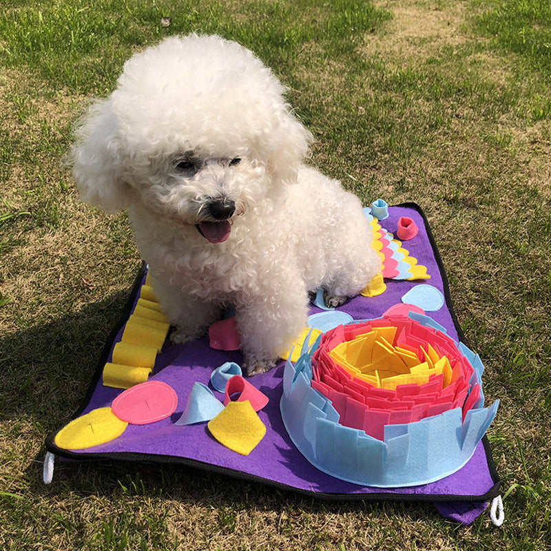 Pet sniffing pad dog cat machine washing sniffing blanket bite puzzle relief stress slow food environmental protection training blanket