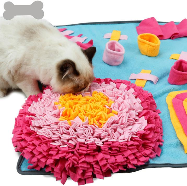 Pet sniffing pad dog cat machine washing sniffing blanket bite puzzle relief stress slow food environmental protection training blanket