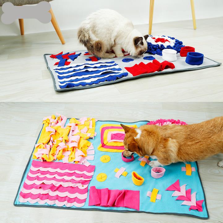 Pet sniffing pad dog cat machine washing sniffing blanket bite puzzle relief stress slow food environmental protection training blanket