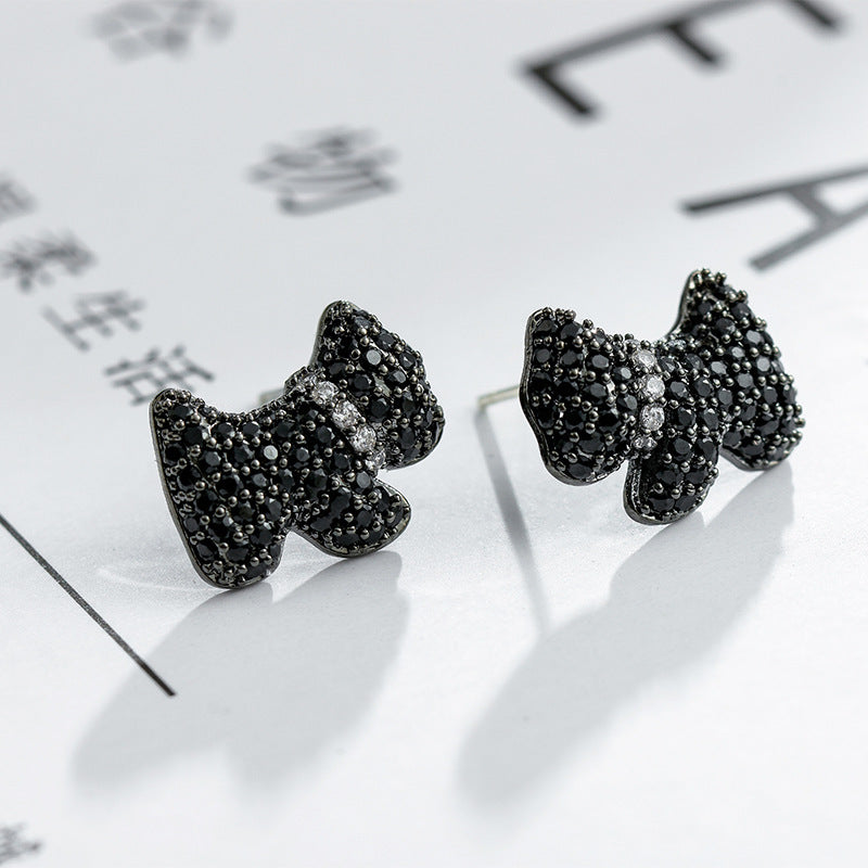 Puppy dog earrings ladies hypoallergenic