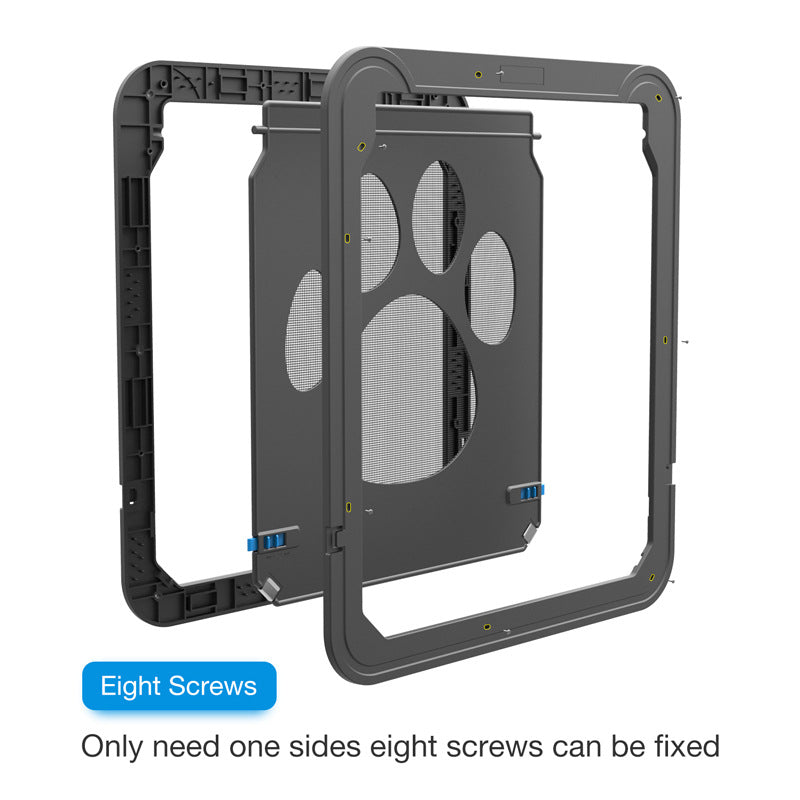 Multifunction Pet Magnetic Door Innovative Gauze Window Door For Dogs Cats Locking Pet Door