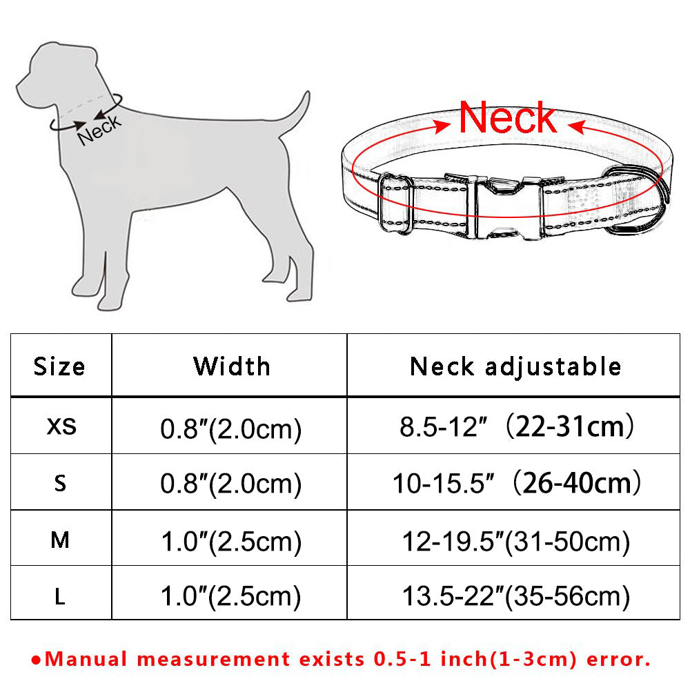 Lettering anti-lost collar famous dog collar