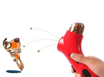 New Pet Food Catapult Feeder LAUNCHER funny Dog toy