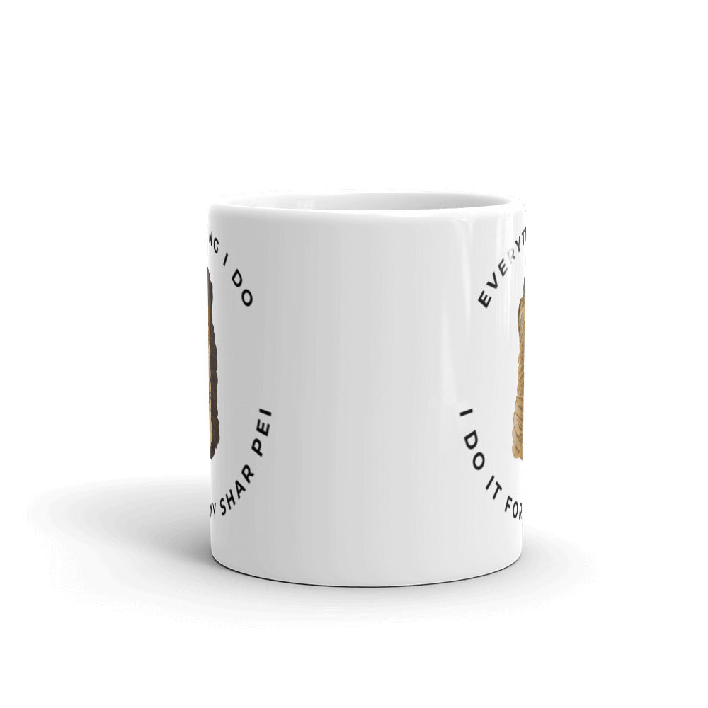 White glossy mug