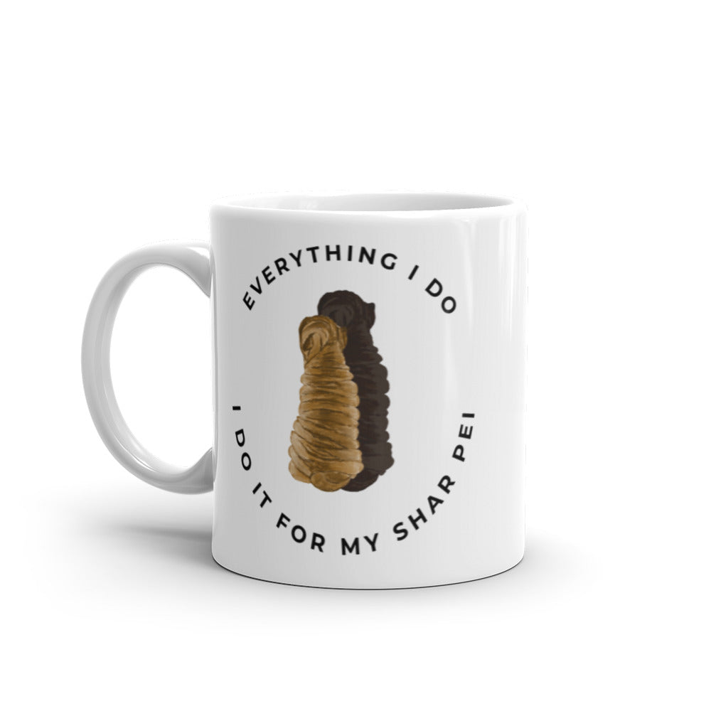 White glossy mug
