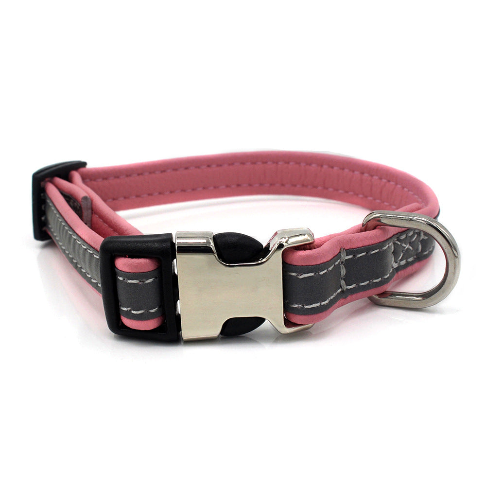 Microfiber reflective pet collar