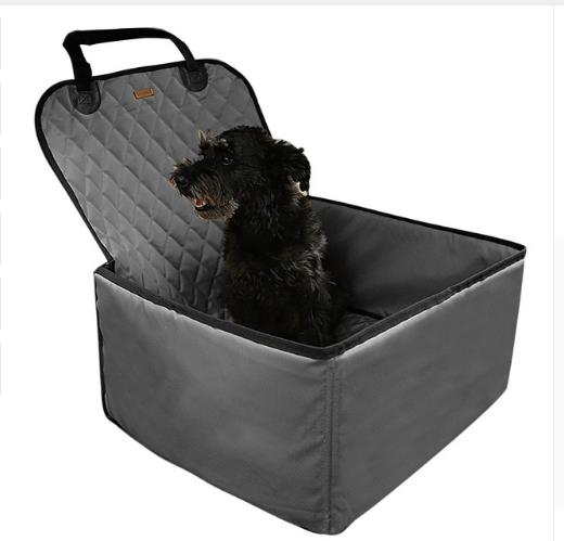 2 in 1 Pet Carrier Bucket Basket Waterproof Single Pet Dog Car Carrier Bag Car Seat Cover Protector Front Seat Car Mat