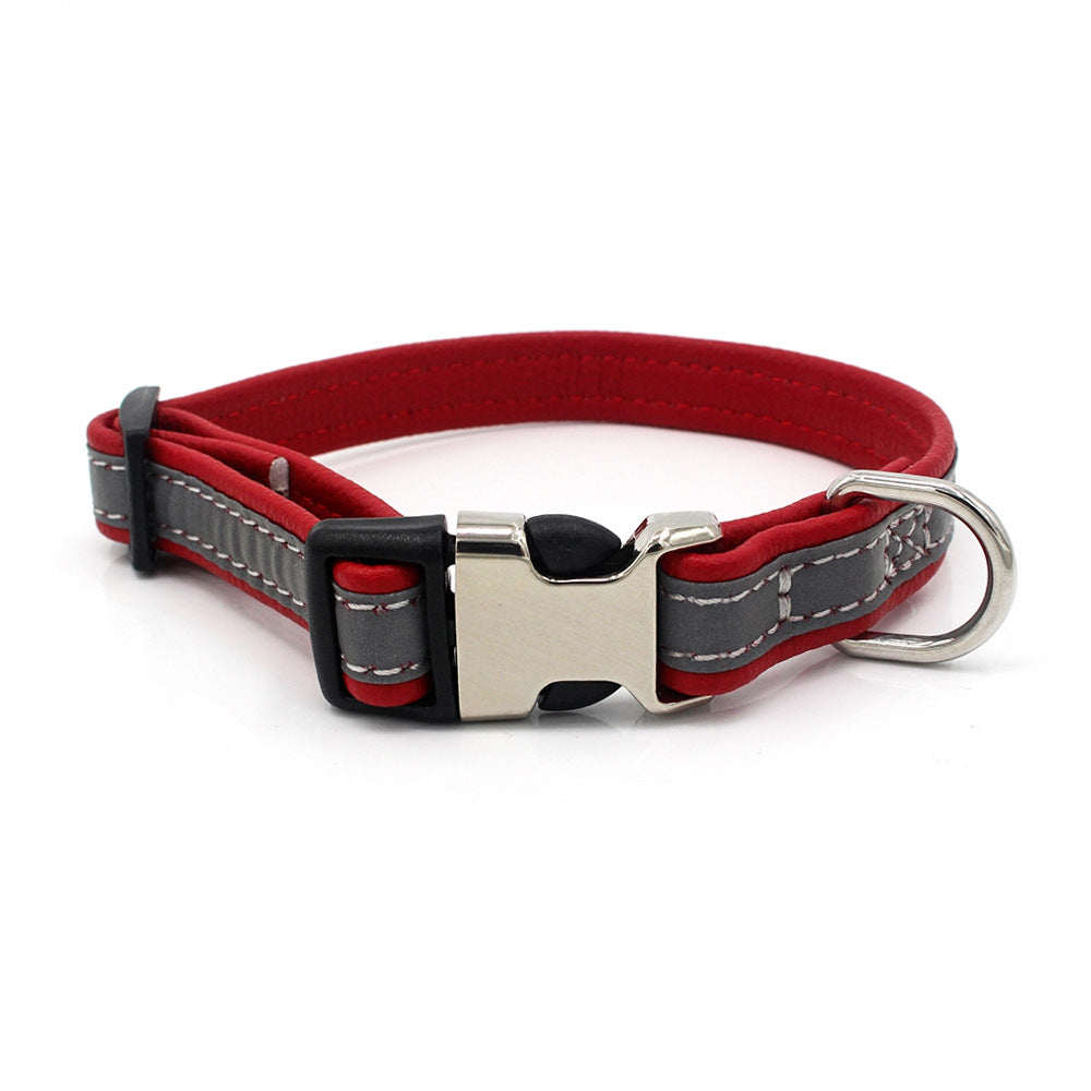 Microfiber reflective pet collar