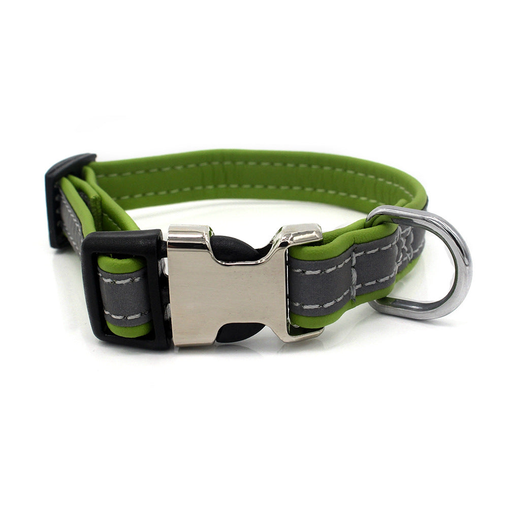 Microfiber reflective pet collar