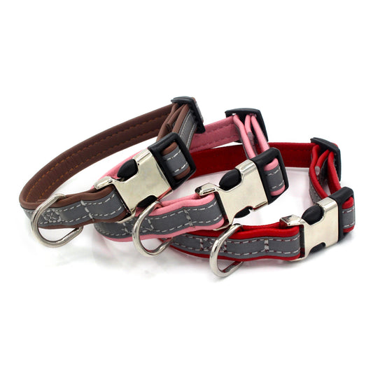 Microfiber reflective pet collar