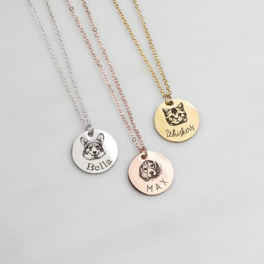 Photo Custom DIY Girl Jewelry Cat Dog Souvenir Gift No Fading Jewelry Necklace