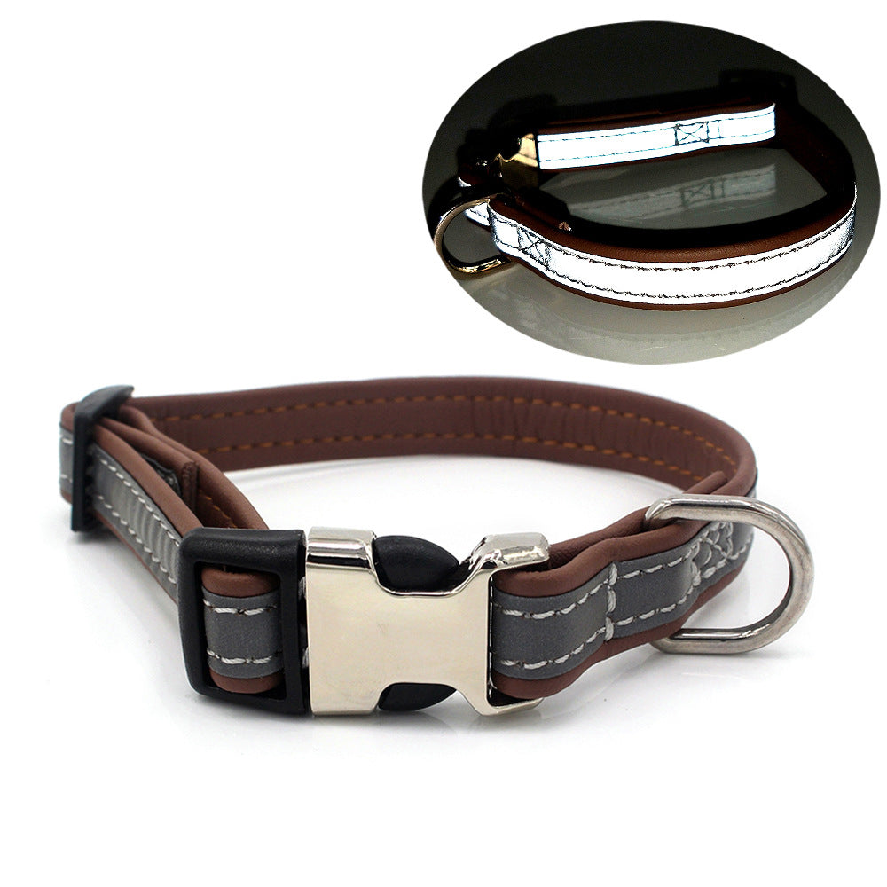 Microfiber reflective pet collar