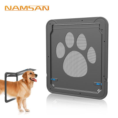 Multifunction Pet Magnetic Door Innovative Gauze Window Door For Dogs Cats Locking Pet Door