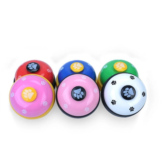 Cat and dog trainer pet footprints ringing the bell